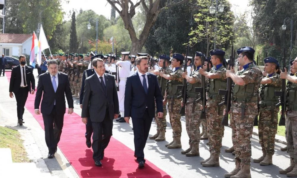 Κύπρος: Συνάντηση του Ν. Αναστασιάδη με τον πρωθυπουργό του Λουξεμβούργου Ξ. Μπέτελ